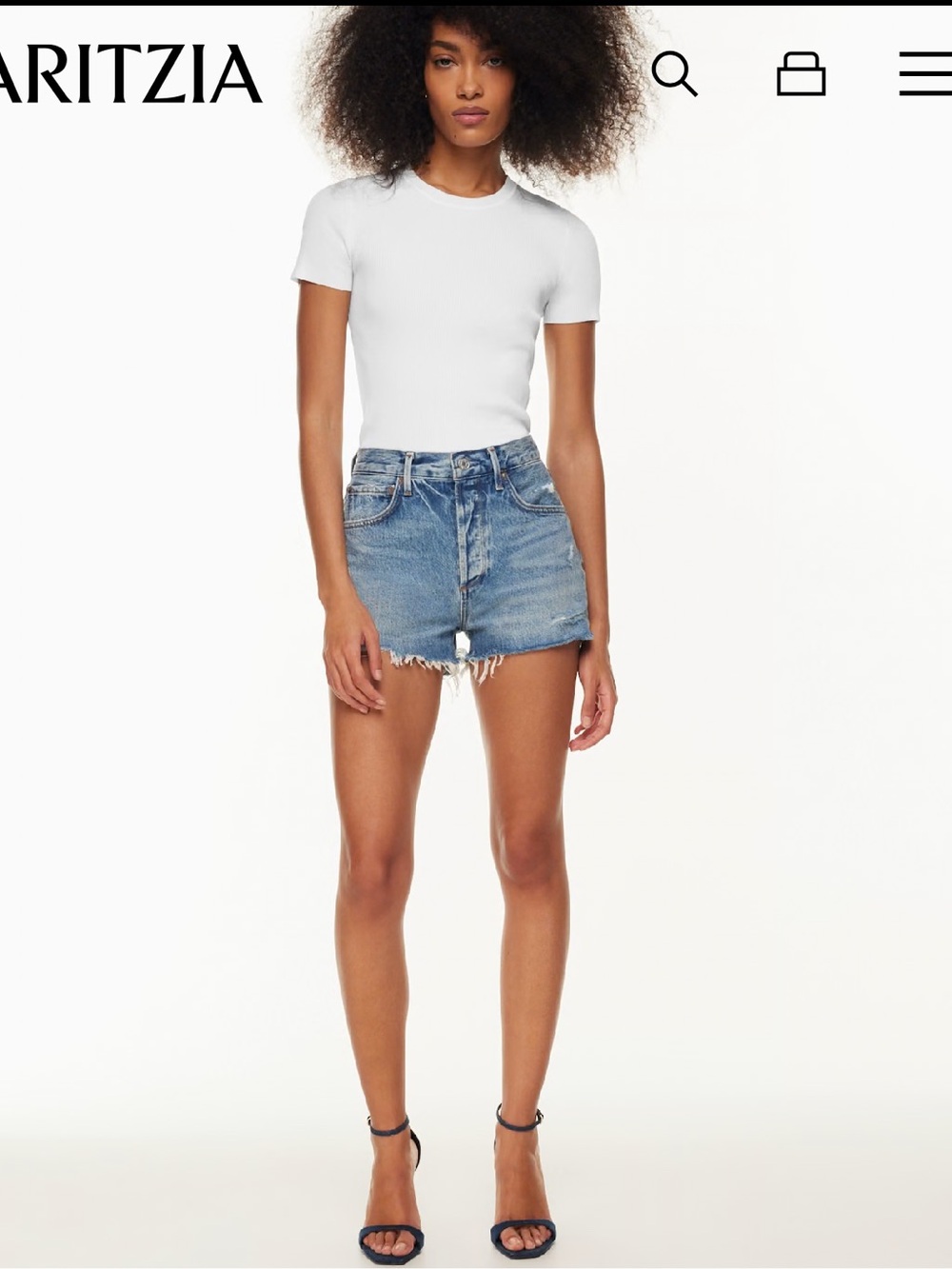 AGOLDE Jaden High-Rise Denim Shorts size 25